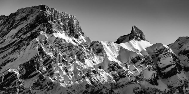 Last light on the snow-covered Grand Muveran and Petit Muveran mountains, as seen from Leysin in Switzerland. Last mountain light - Copyright Johan Peijnenburg - NiO Photography